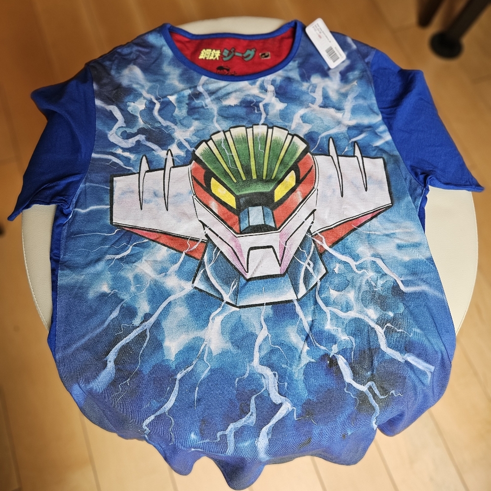 Steel Jeeg Anime Graphic T-Shirt with Robot Design